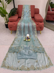 Trending Jimmy Choo Thread With Sequence Work Saree