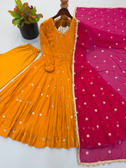 Party-wear Georgette With Embroidery Work Gown