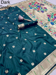 Beautiful Pure Soft Kanchivaram Paithani Silk Saree