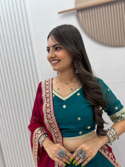 Navratri Special Georgette Embroidery Work Lehenga Choli