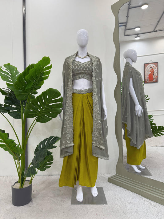 Party-wear Ready To Wear Dhoti Style Dress