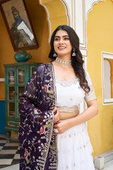 Beautiful Pure Crunchy Embroidery Coding Sequence Work Lehenga Choli