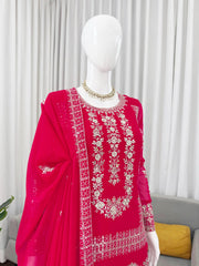 Party-wear Blooming Georgette Thread With Sequence Work Sharara