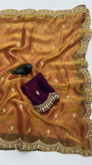 Breathtaking Fendy Silk Unique Texture & Radiant Saree