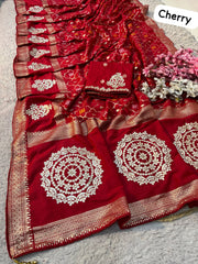 Beautiful Jaipuri Gota patti Work Saree