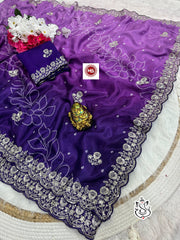 Beautiful Soft Chinon Silk Digital Printed Saree