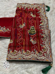 Beautiful C-Pallu With Georgette Bandhej Saree