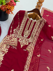 Designer Georgette Embroidery Sequence Work Salwar Suit