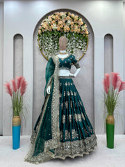 Attractive Japan Satin Thread Sequence Work Lehenga Choli