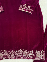 Elegant Ethnic Winter Special Thread & Sequence Work Suit