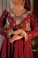Beautiful Vichitra Silk Sequence Embroidery Work Gown