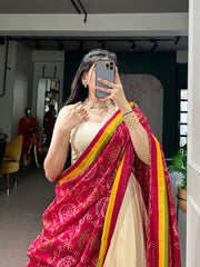 Festive Special Poly Kotha Printed Work Lehenga Choli