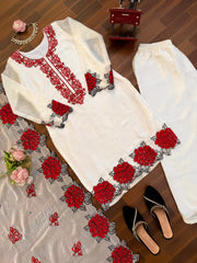 Beautiful Party-wear Fendy Silk Thread Work Salwar Suit