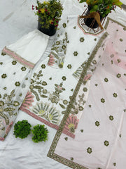 Designer Party-wear Georgette Embroidery Sequence Work Dress