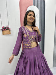 Designer Sequence Embroidery Work Lehenga Choli