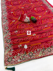 Beautiful Georgette Bandhej Saree