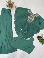Stylish Air Tex Chinon Sequence Embroidery Work Co-ord Set