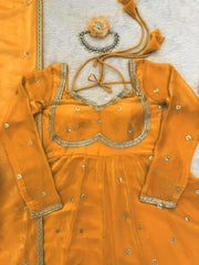 Festive Season Special Red Georgette Thread With Sequence Work Gown