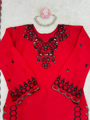 Beautiful Mull Chanderi Thread With Sequence Work Suit