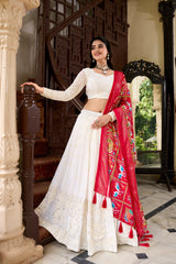 Traditional Timeless beautiful Lucknowi Paper Mirror Work Lehenga Choli