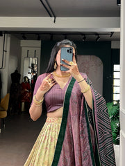 Beautiful Vichitra Silk Printed Lehenga Choli