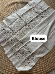 Beautiful Multi Sequence Embroidery With Work Saree