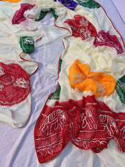 Beautiful Soft Moss Chiffon Saree