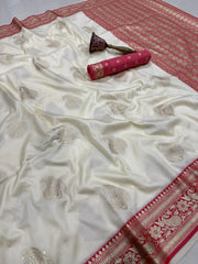 Beautiful Pure Banarasi Silk With Golden Zari Weaving Saree