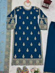 Beautiful Georgette Thread With Sequence & Pearl Work Suit