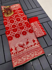 Karwa~Chauth Festival Special Dola Viscose Silk Saree