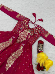 Festival Special Pure Vichitra Thread & Sequence Work Crop Top