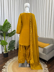 Designer Chanderi Thread Sequence Work Suit