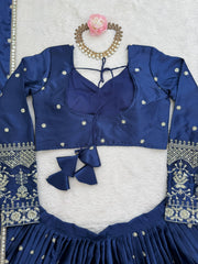 Wedding Special Japan Satin Thread With Sequence Work Lehenga Choli