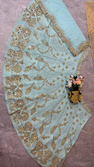 Beautiful Georgette Embroidery Sequins & Real Mirror Work Lehenga Choli