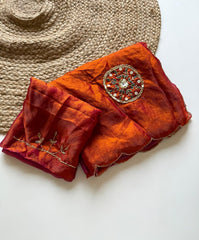 Magic Soft Fendy Silk With Khatli Handwork Butta Designer Saree