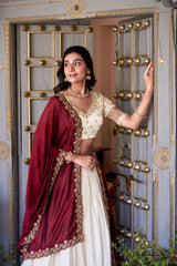 Beautiful Tradition & Timeless Vichitra Silk Zari Weaving Work Half Saree