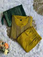 Beautiful Roman Silk Embroidery Work Salwar Suit