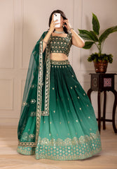 Beautiful Simmer Silk Embroidery Thread & Sequence Work Lehenga Choli
