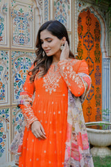 Party-wear Georgette Thread With Sequence Work Gown