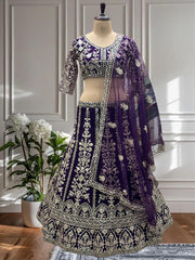 Engagement Special Net Embroidery Sequence Coding Designer Lehenga Choli