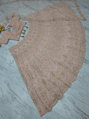 Party-wear Georgette Dori & Sequins Work Lehenga Choli