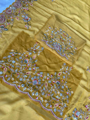 Wedding Special Party-wear Soft Star Georgette Saree