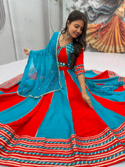 Navratri Special Pure Cotton Real Hand Work Lehenga With Stitched Blouse