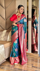 Beautiful Soft & Elegant With Rich & Vibrant Colour Combination Saree