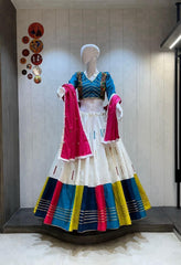 Navratri Special Rayon Cotton Lehenga With Stitched Blouse