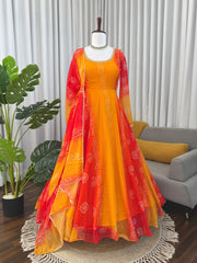 Festive Special Georgette Digital Printed Gown