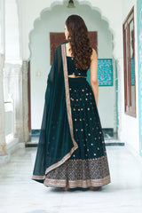 Festival Special Georgette Embroidery Multi Thread & Sequence work Lehenga Choli