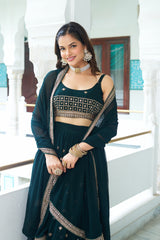 Festival Special Georgette Embroidery Multi Thread & Sequence work Lehenga Choli