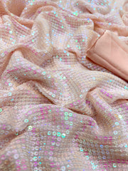 Bollywood Celebrity Inspired Georgette Sequins Embroidery Work Saree