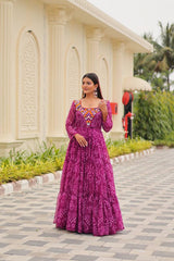 Navratri Special Georgette Gamathi Work Gown